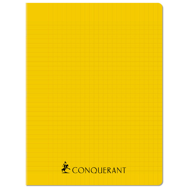 CAHIER PP JAUNE 24X32 96P SEYES 70G PIQURE